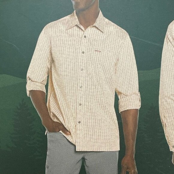 Orvis Mens Long Sleeve Tech Shirt XXL UPF 30+ Quick Dry Roll-Tab Sleeves a0383 - Picture 1 of 7